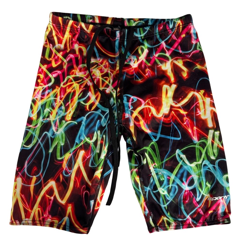 Sporti Training Jammers Colourful Graphic Swim Shorts Size 26 Rainbow